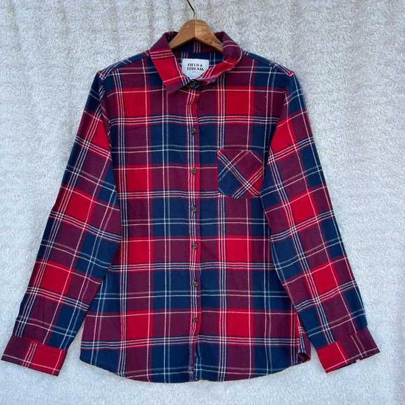 Field‎ & Stream Women's Flannel Button Down Size Large - Picture 3 of 6